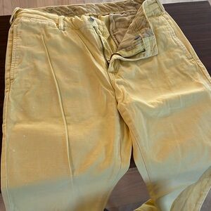 Ralph Lauren, Men’s Casual Summer Khakis, Yellow, Size 34/32